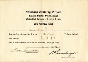 Sunday School Certification