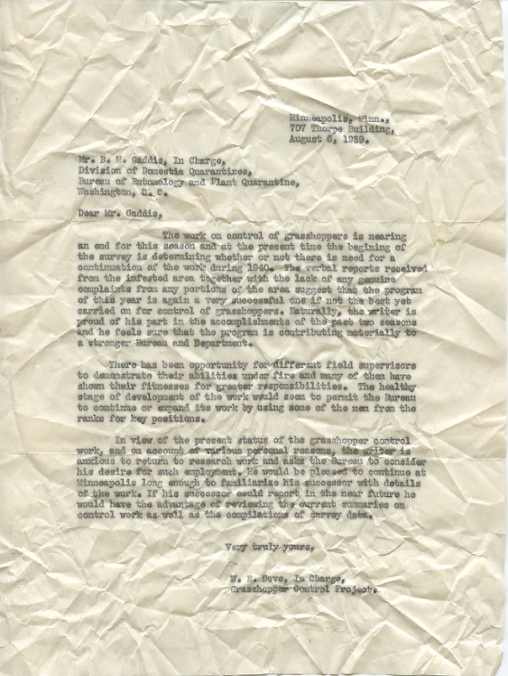 August 6, 1939 (to Mr. Gaddis)