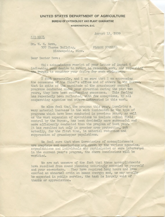 August 12, 1939 (From Mr. Gaddis)